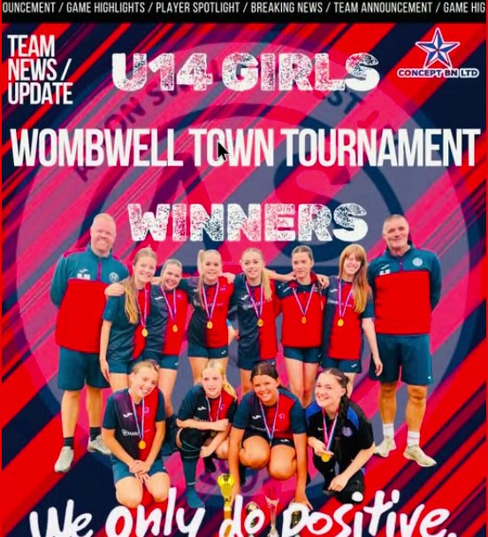 Champions! U14 girls win the Wombwell Town Tournament